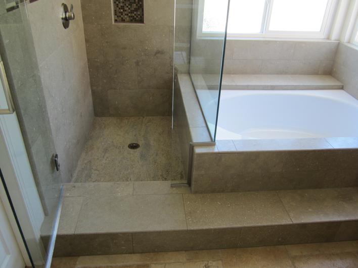 INSTALLATION OF ONE PIECE GRANITE & MARBLE SHOWERPAN IN SAN DIEGO AREA